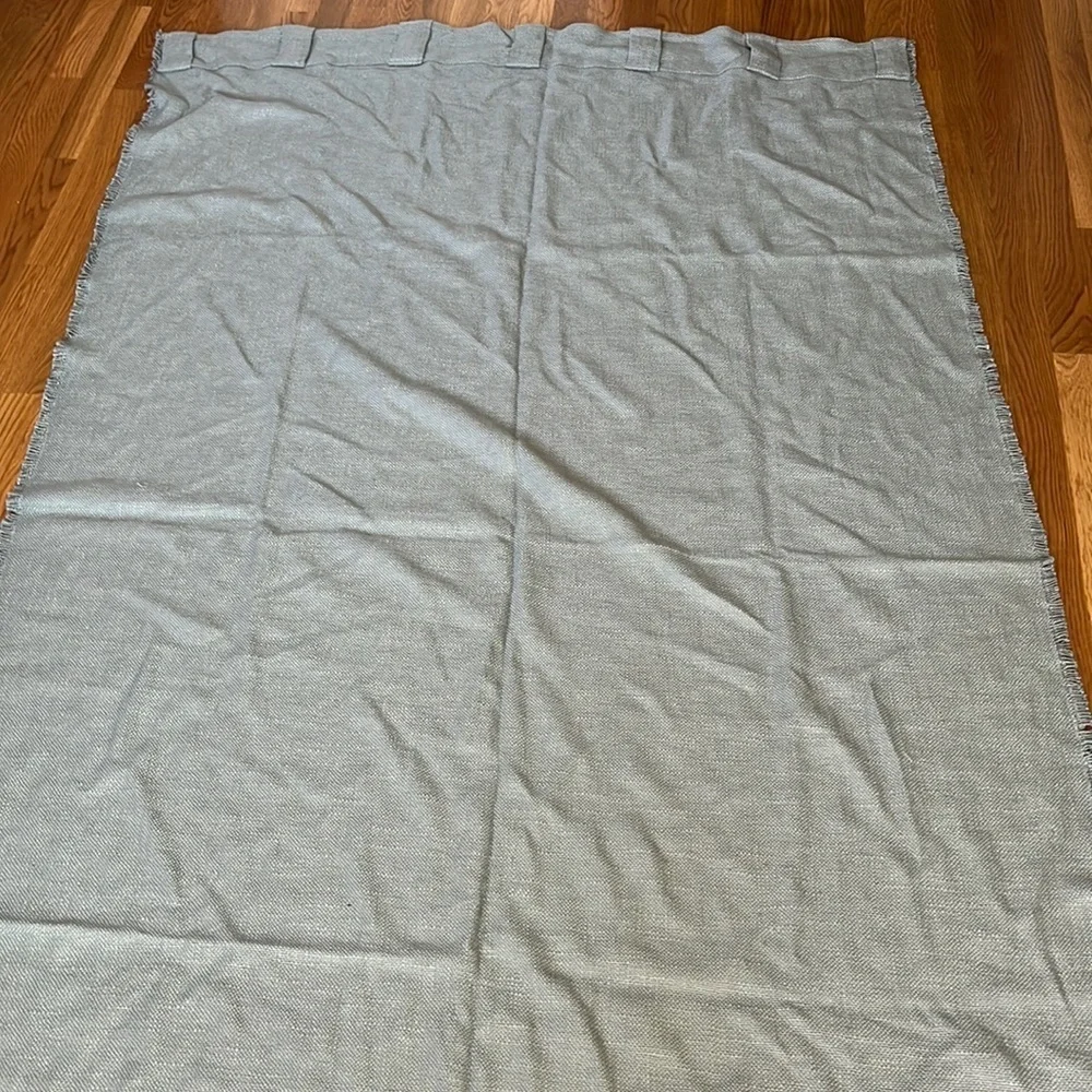 Anthropologie Pair of Lux Linen Blend Curtain Seafoam NWT